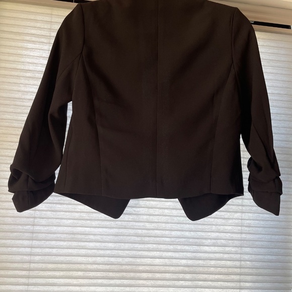 RACHEL ZOE Ruched Sleeve Jacket Blazer Black XS - Picture 4 of 9